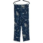 Nic+Zoe Women's Blue Floral Botanical Vintage Pull-On Relaxed Trousers Size 10 Photo 4