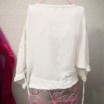 Karlie Boho White/Beige Embroidered Top S Indie Bohemian Embroidery Festival Photo 3