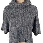 INC  Short Sleeve Sweater Taupe Metallic Size L Large Cowl Neck Photo 0