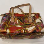 Hamiroo Women’s Colorful Abstract Handbag OS Textured Faux Leather Gold Photo 6