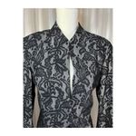 Dress Barn  Collection Floral Lace Overlay Shawl Lapel Blazer Jacket Black Photo 3