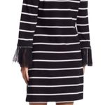 Beach lunch lounge adorable black dress with white striped design! Tulle… Photo 3