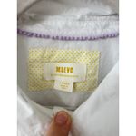 Anthropologie Maeve by  Embroidered Floral Button-Down Shirt White Yellow Size L Photo 5