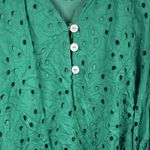 Ronni Nicole RN Studio Eyelet Dress Women's Size 1X Green 3/4 Sleeve Lined NEW Photo 2