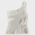 Aritzia Babaton Sculpt Knit One-Shoulder Cropped Tank Matte Pearl Photo 3