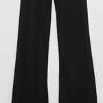 Aerie Black High-Waisted Crossover Flare Leggings Photo 0