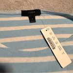 J.Crew  Light Blue and White Striped Long Sleeve Tee Size Small NWT 100% Cotton Photo 1