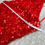 Ciebon Signy Red Sequin Asymmetrical Midi Dress Holiday Sparkle Gown Size L Size L Photo 10