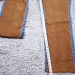 Good American  Faux Suede Good Icon Mixed Denim Jeans Plus Size 22 Blue Brown Photo 7