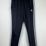 Adidas Women's  Original Track Pants Small Black White Fitted Center Seam - S Photo 2