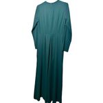 ADAM LIPPES Dark Green Crewneck Long Sleeve Wide Leg Sleek Jumpsuit Size 2 Photo 4