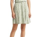 Boden Flutter Sleeve Jersey Dress In Pea Oriental Paradise Size 8P Green Photo 0