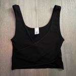 NIKIBIKI NWOT  Ribbed Crossover Cropped Tank Black One Size Photo 1