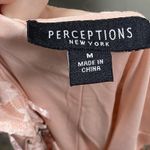 Perceptions New York Dress Women's Medium Two Piece Jacket Pink Floral Lace Photo 2