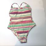 Jessica Simpson  RIBBED STRIPED ONE-PIECE SWIMSUIT Photo 2