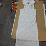 Love by Chesley White Floral Crochet Hooded Swimsuit Cover Up Vacation Boho Swim Photo 3