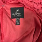 Adrianna Papell  Floral Lace Sleeveless V-Neck Dress Size 8 Coral Pink Photo 6