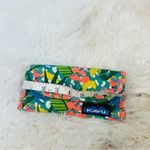 KAVU  tropical floral Hawaiian wallet billfold green orange Photo 3
