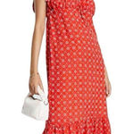 River Island  floral frill slim midi dress size 12 Photo 0