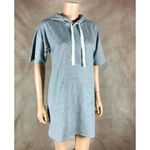 Short Sleeve Athletic Hoodie Dress NWT Size Medium Gray Photo 7