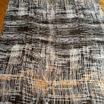 Karma Blue Beautiful patterned scarf/wrap - large 74" x 50" 100% polyester - blue, gold, wt Photo 4