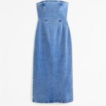 Abercrombie & Fitch  Strapless Denim Midi Dress size medium NWT Photo 3