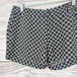Banana Republic Womens Geometric Print Pocket Cuff Shorts Navy Black Tan Size 8 Photo 1