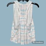 Fabletics  small women's v-neck jade tank racerback style curved hem pink blue Photo 8