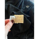 Enza Costa Shirt Women‎ XS Black Ribbed Knit Collared Button Long Sleeve Tunic Photo 12