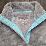 JACHS Cabin Fuzzy Fleece Snap Pullover Jacket Womens Size Small Blue Photo 4