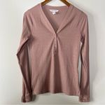Athleta  Uptempo Ribbed Long Sleeve Henley Size Small Photo 1