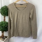 Lafayette 148  Tan Long Sleeve Tee T Shirt Top P S Photo 0