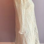 Forever 21  cream ivory lace flowy sheath A line 3/4 sleeve mini dress Size Small Photo 2