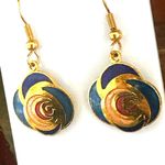 Cloisonné Enamel Swirl Dangle Earrings Photo 8