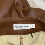 Anthropologie Avec Les Filles Davina Brown Faux Leather Culottes Size S Photo 12