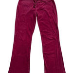 Vintage Y2K Crest Velvet Sweat Track Pants Low Rise Velour Women's Size Large Red Photo 0