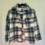 H&M Small Shacket Green and White Plaid Photo 0