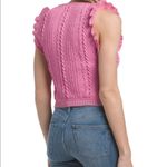 ZARA NWT BARBIECORE CROPPED RUFFLE SLEEVE SWEATER TANK Photo 1