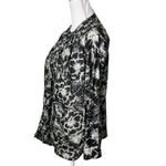 Mille Florian Top NWT Button Front Floral Blouse in Black Hibiscus Women’s XS Photo 6