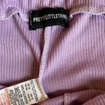 Pretty Little Thing  Lavender Ribbed Booty Pajama Shorts Women Size 12 Photo 2