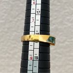 SUZANNE SOMERS 925 Gold Emerald Green Trilliant CZ Cubic Zirconia Ring Size 8 Photo 9