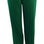 ZARA  Size Medium Emerald Green Flat Front Flowing Wide Leg Pants. Preloved. Photo 0