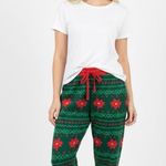 Holiday Time  green & red Christmas pajama pants size large Photo 0