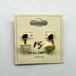 Real Simple RS blue and pave semi circle earrings style number R1211 Photo 6