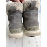 Sorel Kinetic Slim Boot Gray Suede Fleece Lined Winter Sneaker Boots Size 9 Photo 9