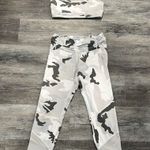 Carbon 38 Thirty8 Honor Crop White Camo high rise mesh bra (S) leggings (M) VGUC Photo 1