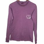 Ivory Ella  purple long sleeve crew neck t-shirt elephant spell out Photo 0