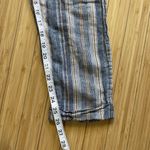 Falls Creek Womens Linen Blend Pull On Pants Small Multicolor Striped Pockets  Photo 9