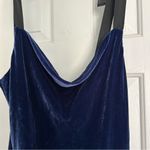 Reformation  Nya Velvet Maxi Dress in Danube Blue and Black Bow Ribbon Straps Photo 5
