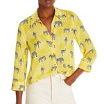 L'Agence | Camille Zebra Print Button Front Shirt Photo 0